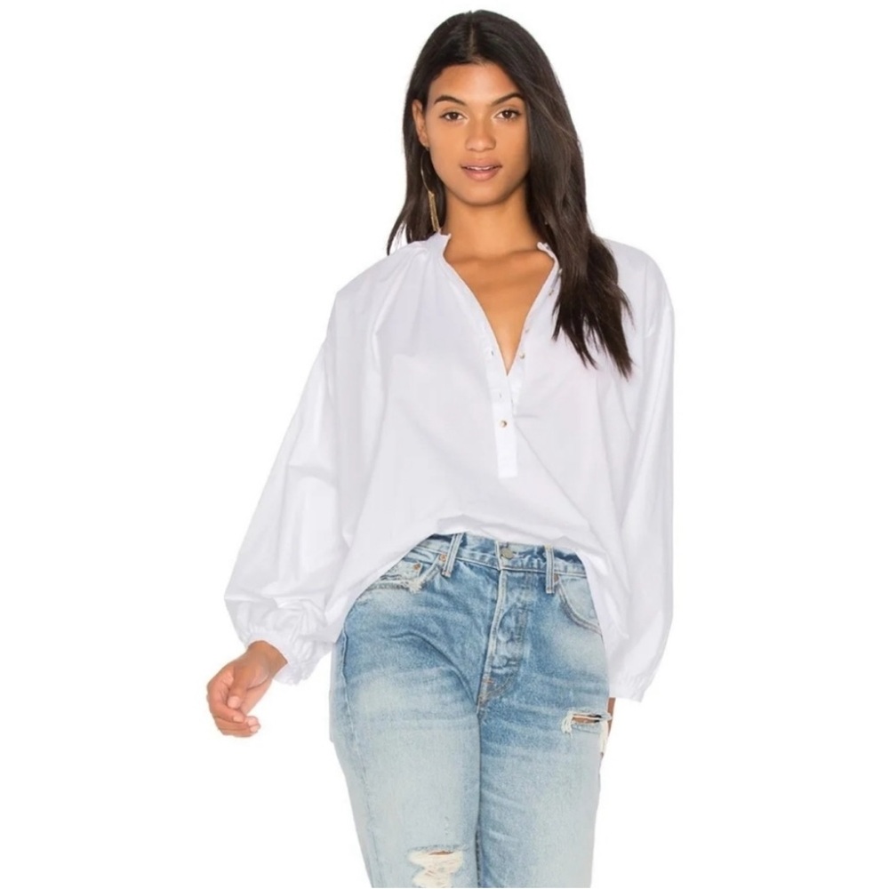 Final Sale! Free People Hey Baby Hi Low Oversized Blouse